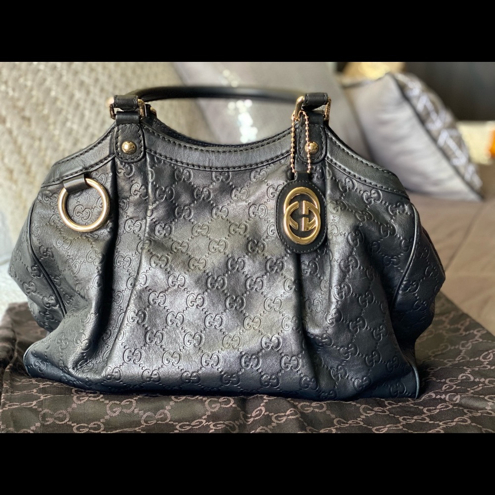 Authentic Gucci Sukey Tote Guccissima Leather